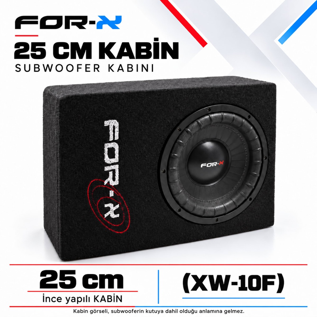 [FORX-CAT-593] FOR-X 25 CM KABİN Subwoofer Kabini