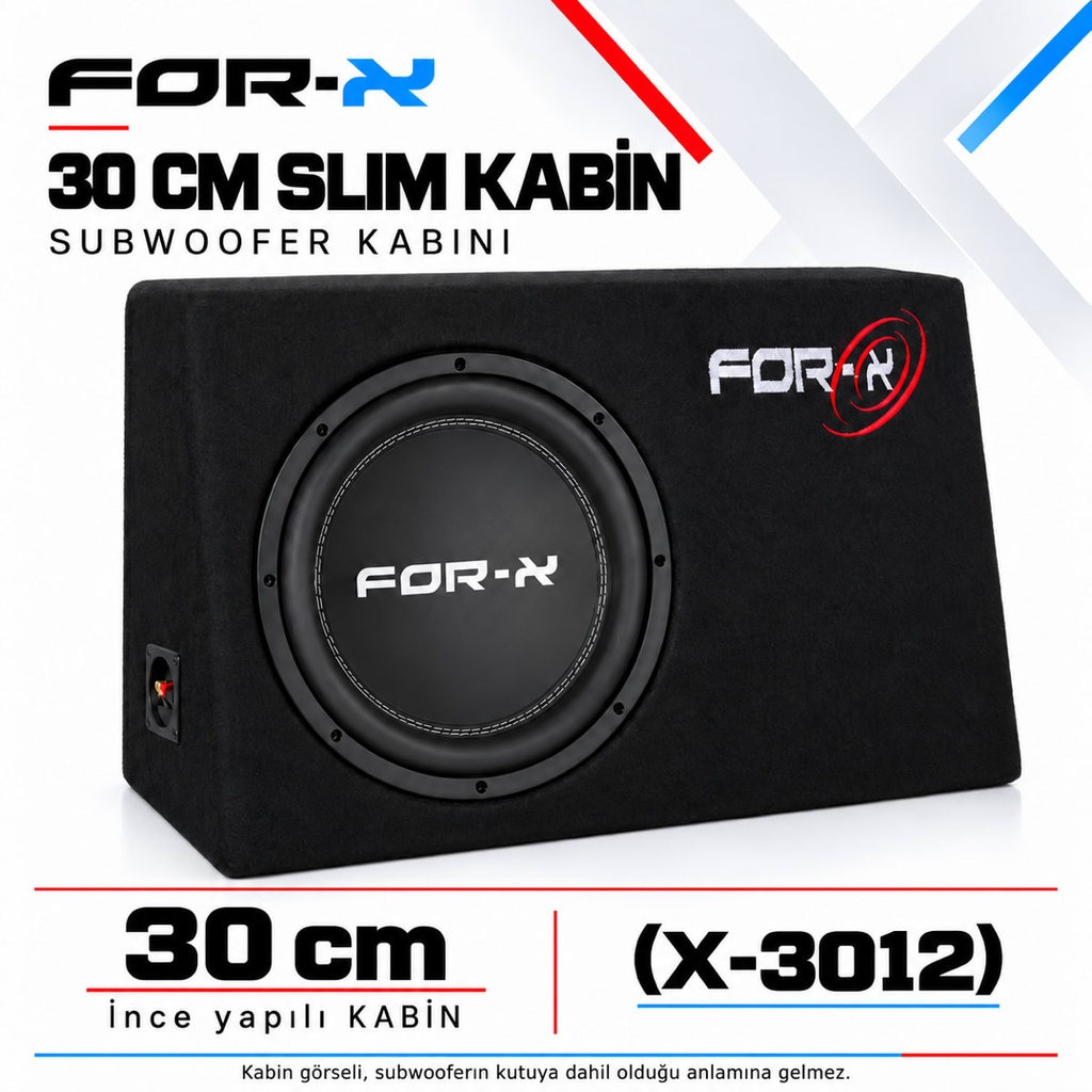 [FORX-CAT-595] FOR-X 30 CM SLIM KABİN Subwoofer Kabini