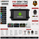 LOONVEX Premium VW OEM 7 İnç Multimedya Ekran | 8 Çekirdek | 6GB RAM | 64GB | RCD310 / RCD510 Uyumlu