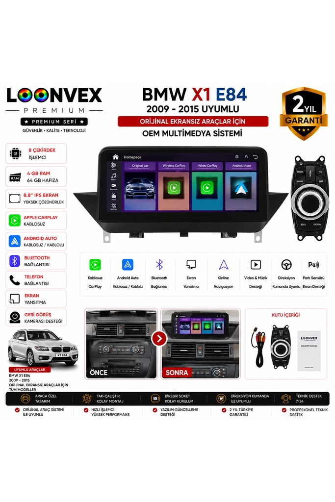 [56665600000] BMW X1 E84 2009-2015 OEM Multimedya Ekran
