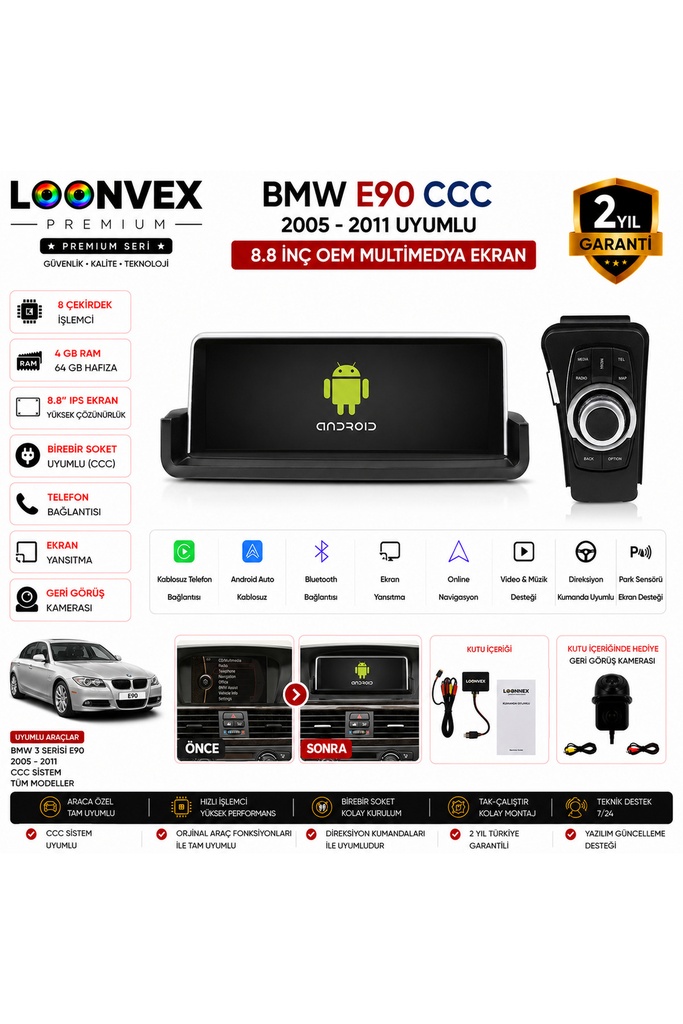 BMW E90 CCC 2005-2011 OEM Multimedya Ekran