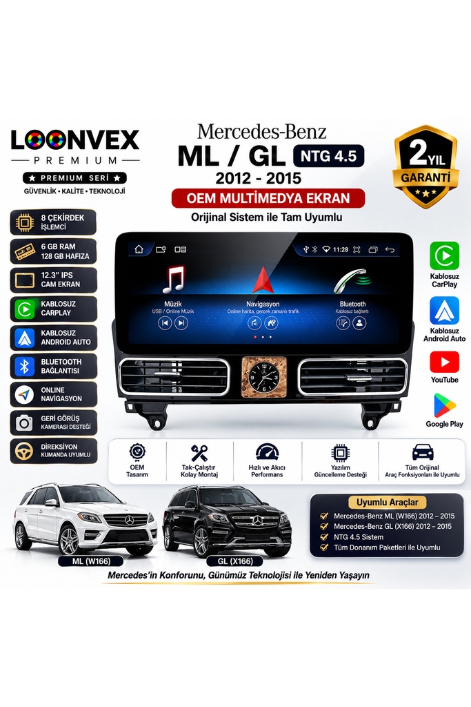 Mercedes-Benz ML / GL NTG 4.5 2012-2015 OEM Multimedya Ekran